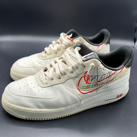 Nike Air Force 1 Low Script Swoosh Sneakers Men's Size 11.5 - Picture 3 of 13